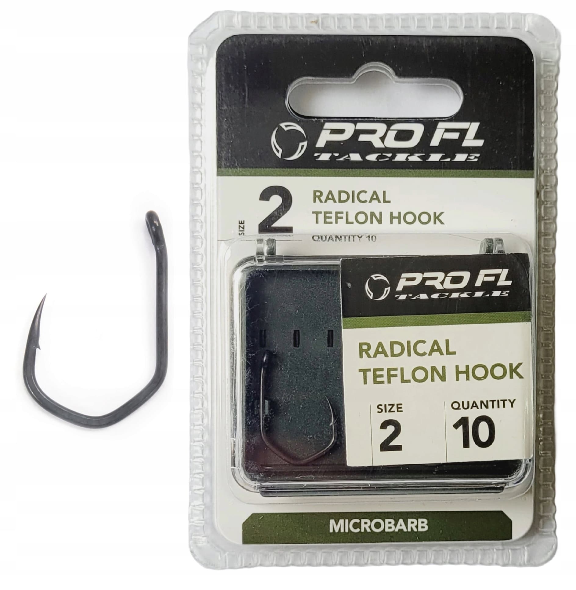 Pro FL Radical Teflon-Coated Hooks Size 2 – 10 pcs