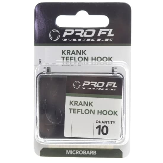 Pro FL Krank Teflon Carp Hooks Size 10 – 10 pcs
